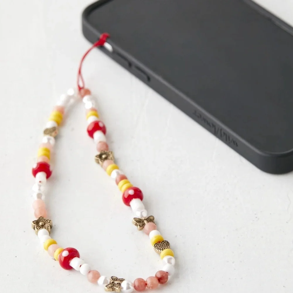 Urban Outfitters Spring Multicolor Beaded Phone Strap